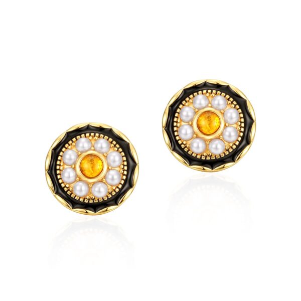 Amber Pearls Earrings