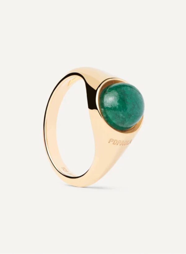 XGreen Aventurine Moon Ring